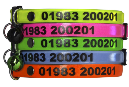 personalised reflective cat collars