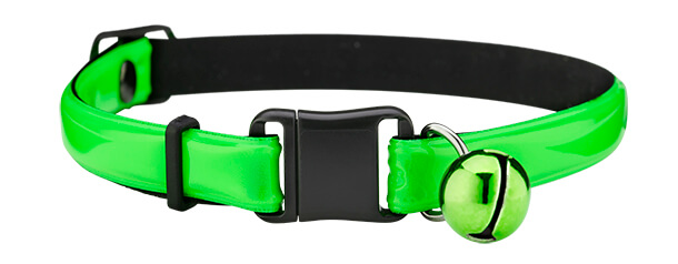 fluorescent green reflective cat collar