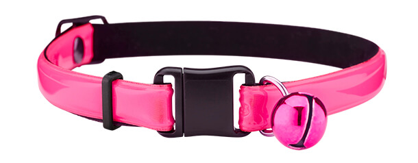 fluorescent pink reflective cat collar