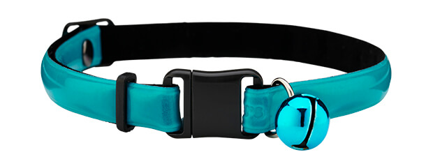 teal reflective cat collar