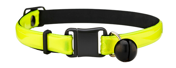 fluorescent yellow reflective cat collar