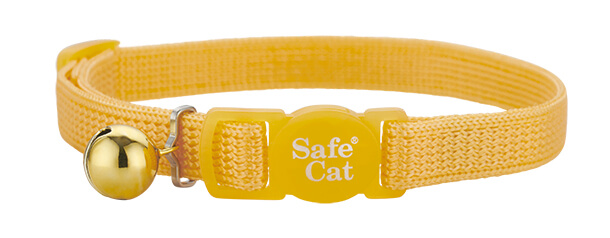 golden yellow soft cat collar