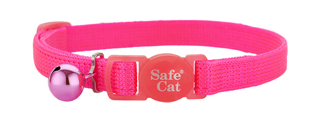 neon pink soft cat collar