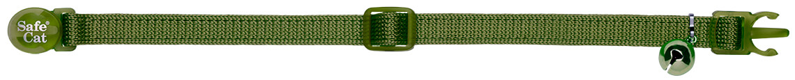 olive green soft cat collar